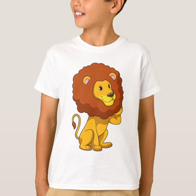 Camiseta León con curvas (Anverso)
