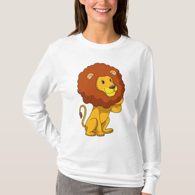 Camiseta León con curvas (Anverso)