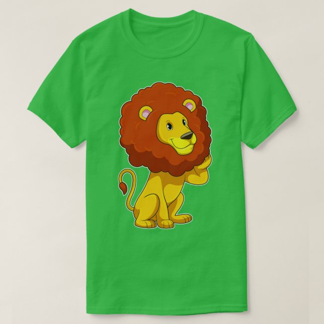 Camiseta León con curvas (Diseño del anverso)