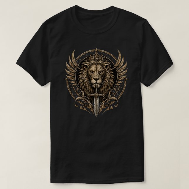 Camiseta León con Espada (Diseño del anverso)