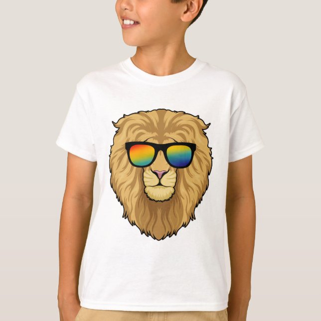 Camiseta León con gafas de sol (Anverso)