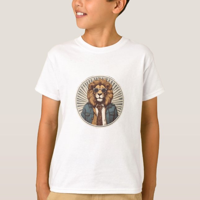 Camiseta León con gafas de sol (Anverso)
