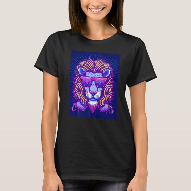 Camiseta León con gafas de sol (Anverso)