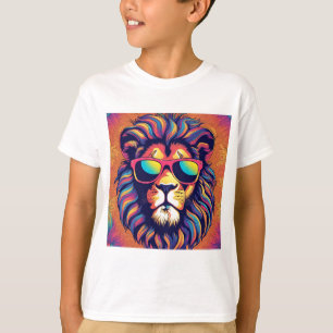 Camiseta León con gafas de sol