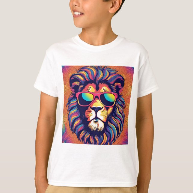 Camiseta León con gafas de sol (Anverso)