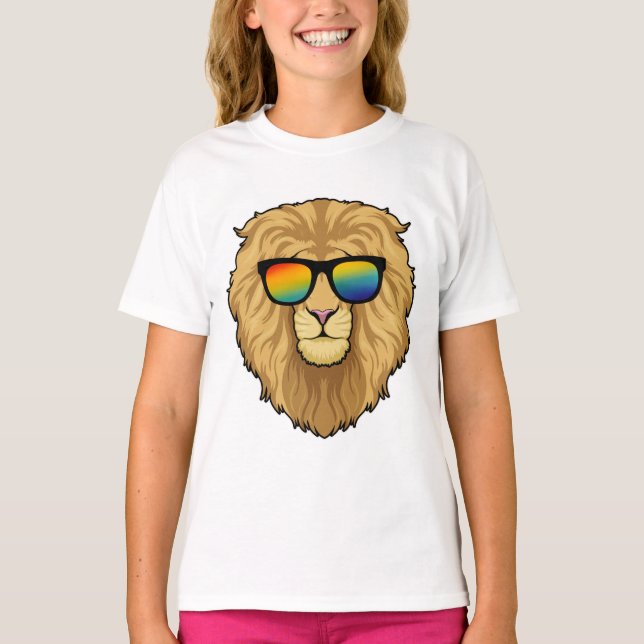 Camiseta León con gafas de sol (Anverso)
