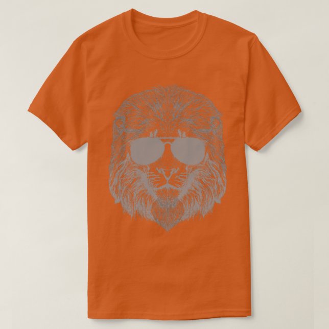 Camiseta León con gafas de sol Fiesta Animal Hipster fresco (Diseño del anverso)