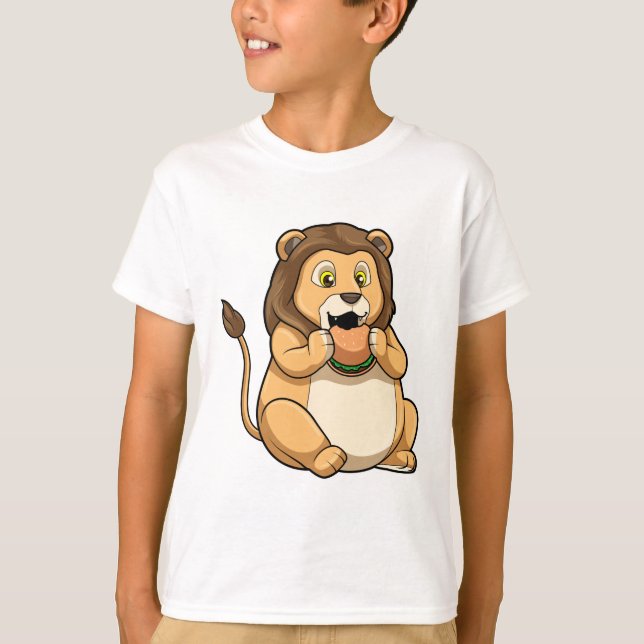 Camiseta León con hamburguesa (Anverso)