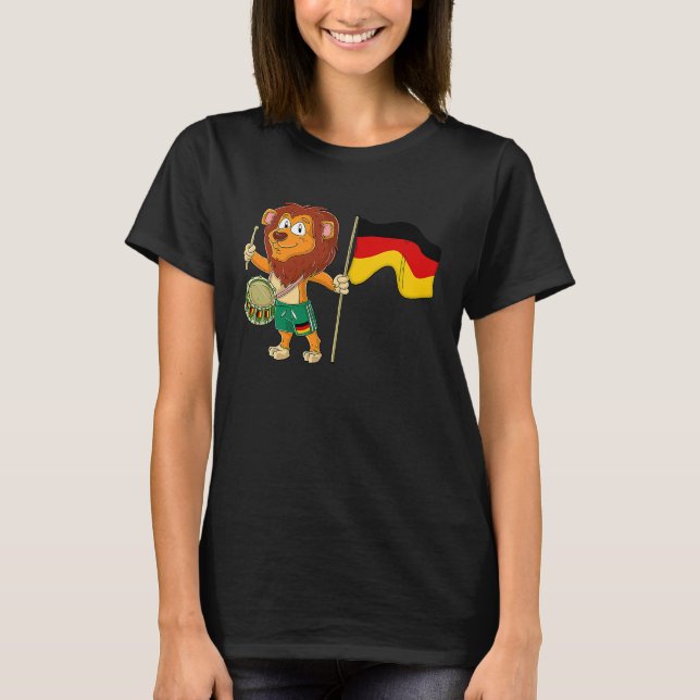 Camiseta León con la bandera alemana (Anverso)