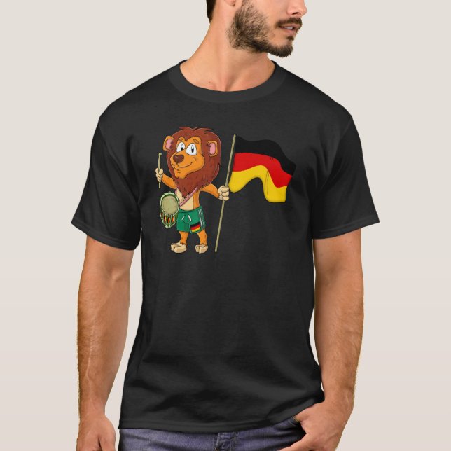 Camiseta León con la bandera alemana (Anverso)