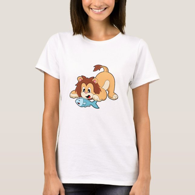 Camiseta León con peces (Anverso)