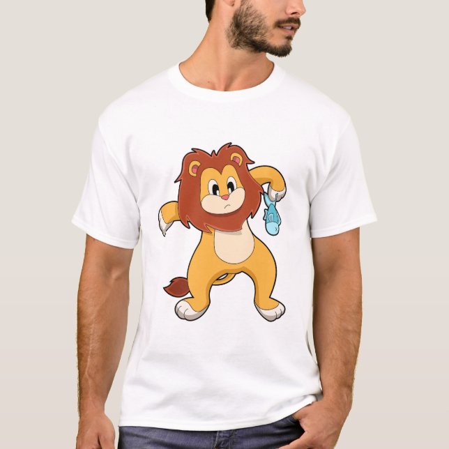 Camiseta León con peces (Anverso)