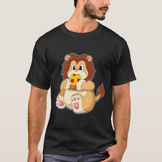 Camiseta León con pieza de Salami Pizza.PNG (Anverso)