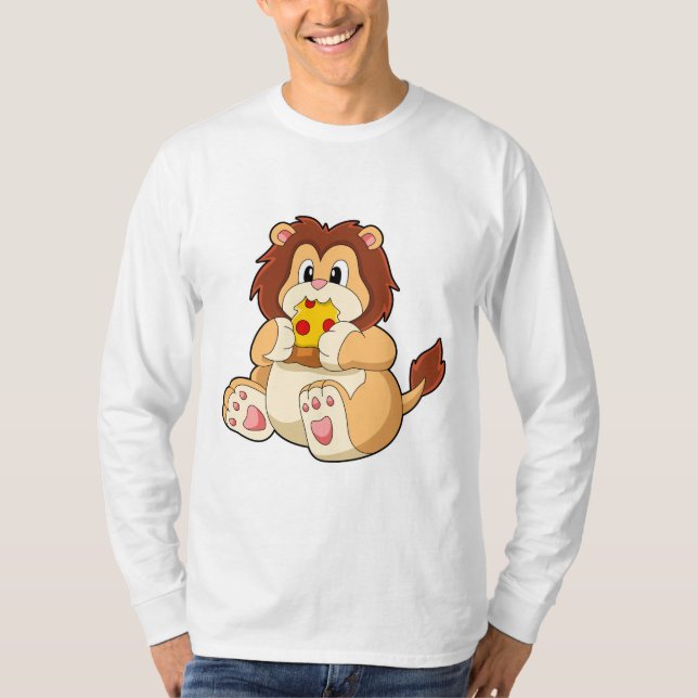 Camiseta León con pieza de Salami Pizza.PNG (Anverso)
