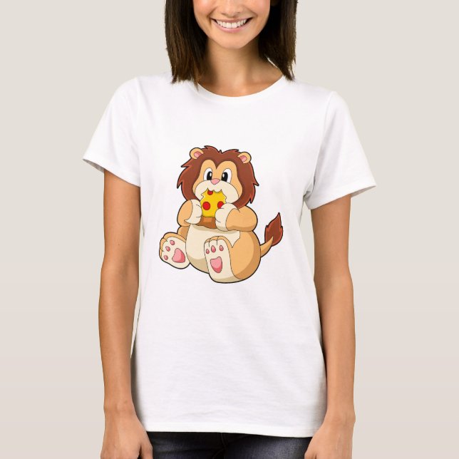 Camiseta León con pieza de Salami Pizza.PNG (Anverso)