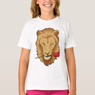 Camiseta León con Rosa