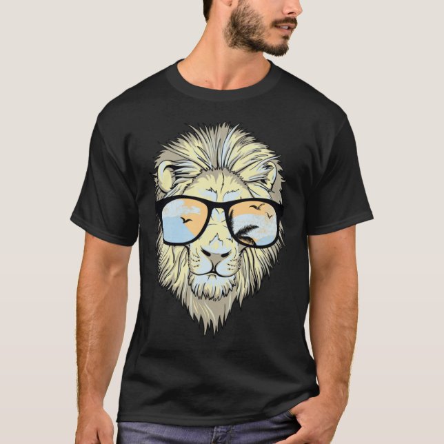 Camiseta León con sombras León (Anverso)