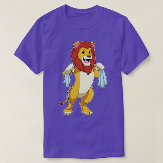 Camiseta León con toalla para ducha (Diseño del anverso)
