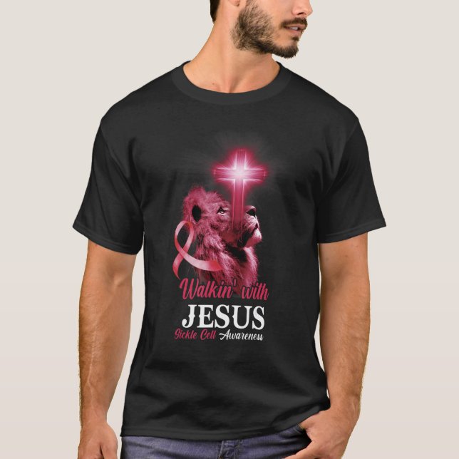 Camiseta León cristiano cruza la religión diciendo anemia f (Anverso)