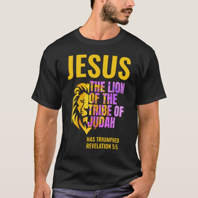 Camiseta León cristiano de la tribu de Judá JESÚS (Anverso)