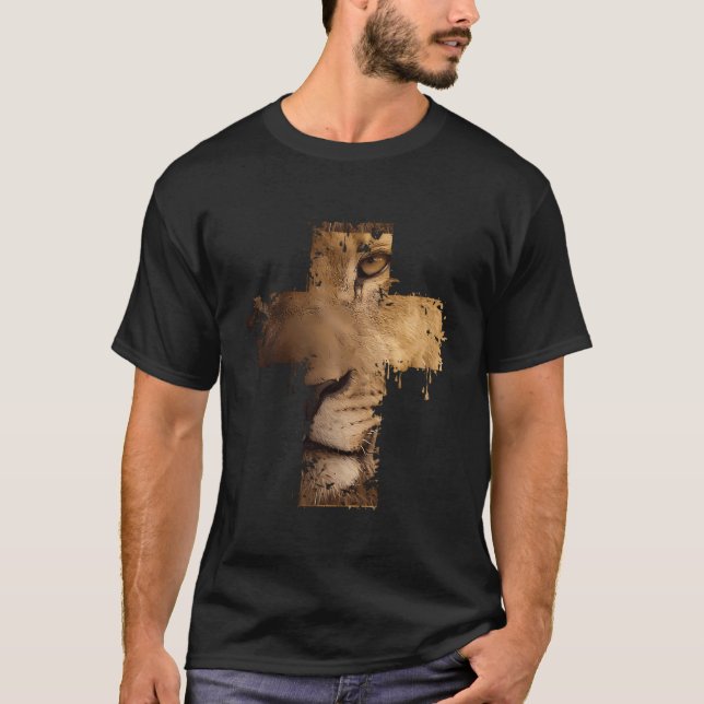Camiseta León Cross Christian Faith (Anverso)