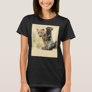 Camiseta León curioso cachorro bebé gato salvaje leones lin