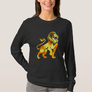 Camiseta León De Artsy Hippie Groovy Trippy Retro León