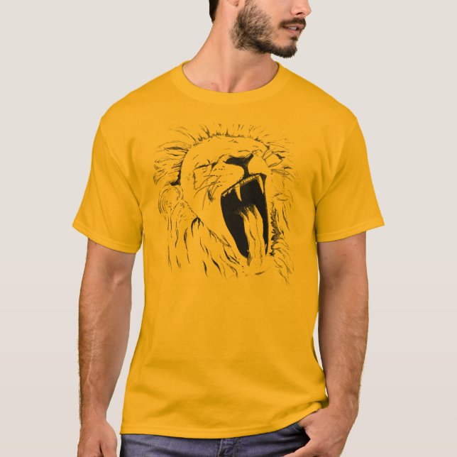 Camiseta León de bostezo (Anverso)