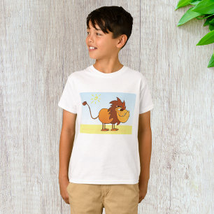 Camiseta León de dibujos animados divertido en el sol anima