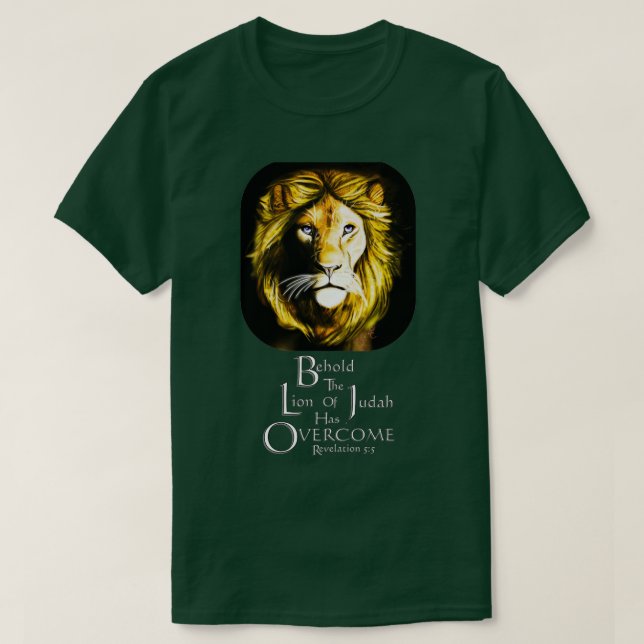 Camiseta León de Judá con oro de la Escritura (Diseño del anverso)