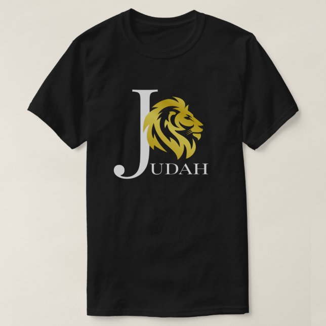 Camiseta León de Judá Cristiano Jesús Religioso (Diseño del anverso)