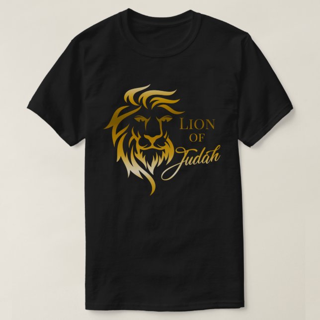 Camiseta León de Judá Dorado Yellow Christian Evangélico (Diseño del anverso)