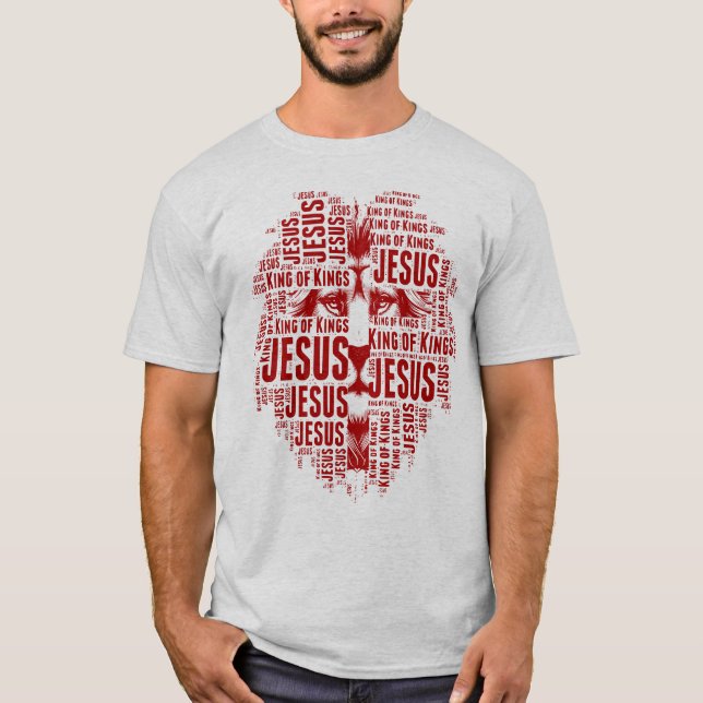 Camiseta León de Judá, Jesús es Rey de Reyes (Anverso)