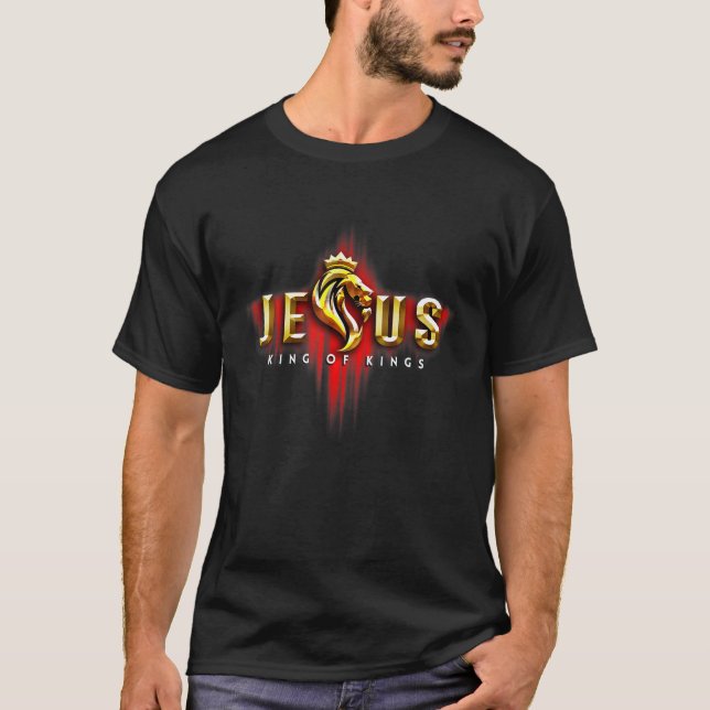 Camiseta León de Judá Jesús rey de los Reyes Salvador crist (Anverso)