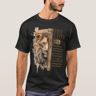 Camiseta León De Judá León Cruz De La Fe Cristiana Jesús