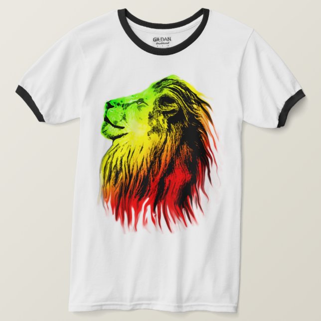 Camiseta León De Judá - Rasta (Anverso del diseño)