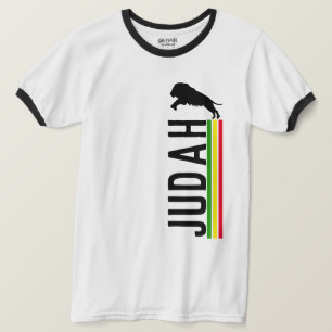 Camiseta León de Judá RASTA   Rojo Dorado Verde