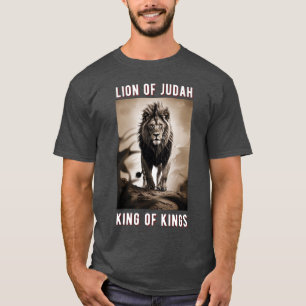 Camiseta León de Judá Rey de Reyes Cristiano Yeshu