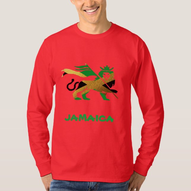 Camiseta León de Judah, bandera jamaicana (Anverso)