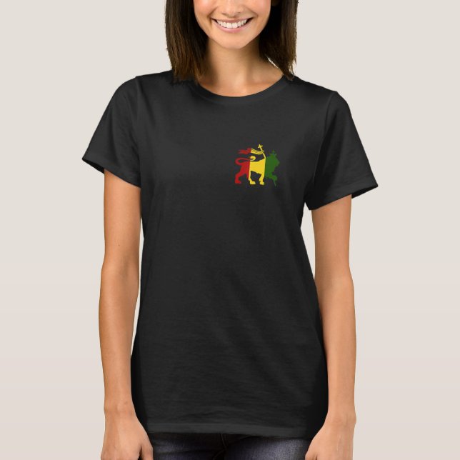 Camiseta León De Judah Reggae Rastafari El Hebreo Etíope Es (Anverso)