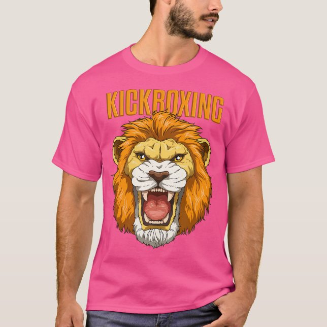 Camiseta León de Kickboxing enojado (Anverso)