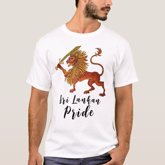 Camiseta León de la bandera de Sri Lanka (Anverso)