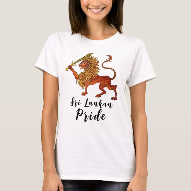 Camiseta León de la bandera de Sri Lanka (Anverso)