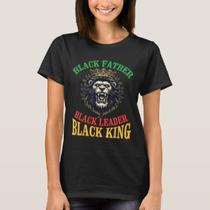 Camiseta León de la Corona Padre Negro Líder del Rey Negro 