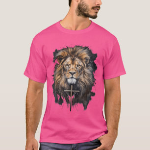 Camiseta León De La Cruz Cristiana De La Fe Religiosa Judá 