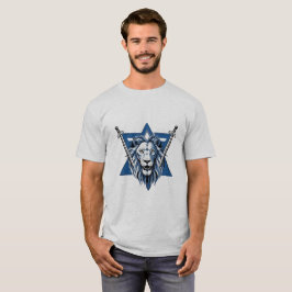 Camiseta León de la Estrella de David con espadas de hierro