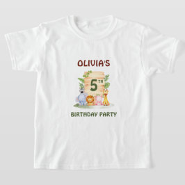 Camiseta León de la jirafa salvana hippo elefante de cebra