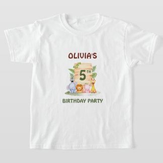 Camiseta León de la jirafa salvana hippo elefante de cebra