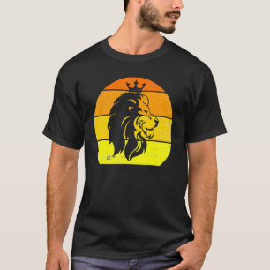 Camiseta León de león retro vintage Silhouette Animal 60 s 