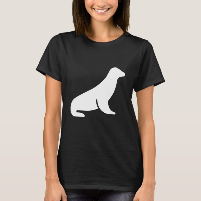 Camiseta león de mar minimalista (Anverso)